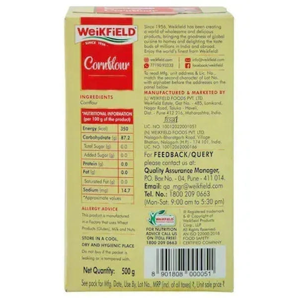Weikfield Cornflour Starch 500 g