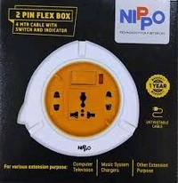 2 Pin Flex Box 8 MTR Cable With  Switch And Indicater