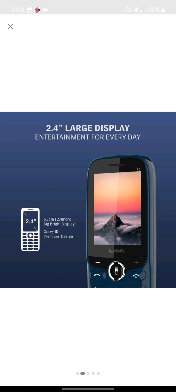 Lava A5 BIG Up To 4days Battery Backup