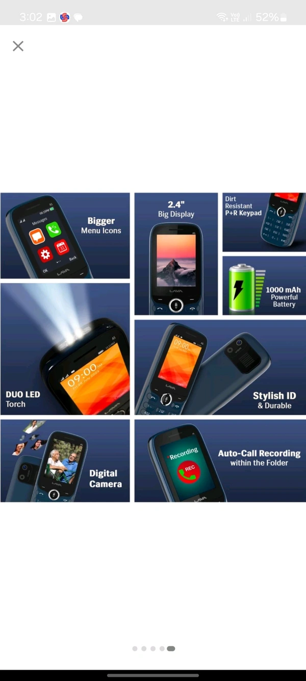 Lava A5 BIG Up To 4days Battery Backup