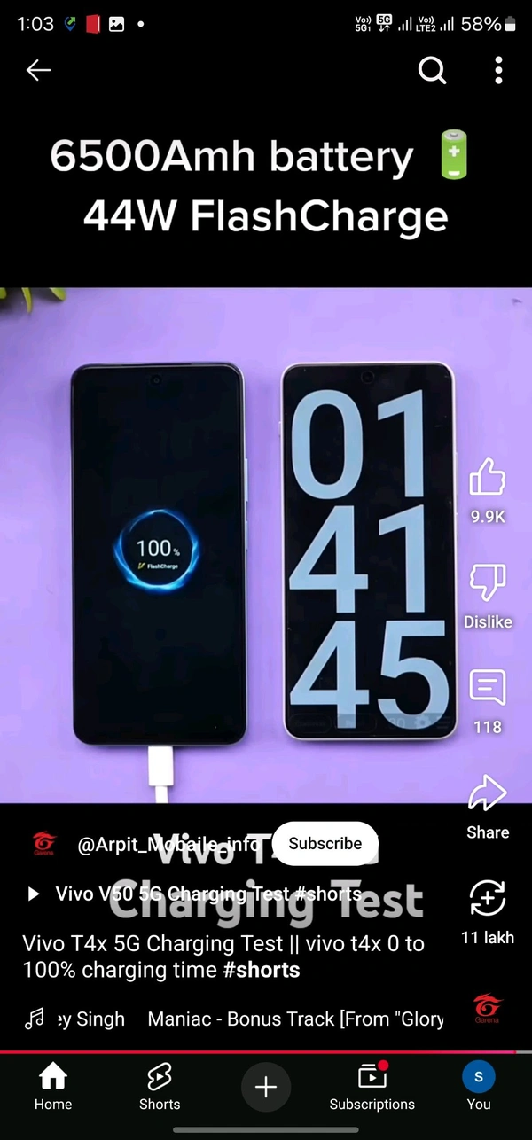 Vivo T4x 
8GB + 128GB
Marine Blue
Pronto Purple