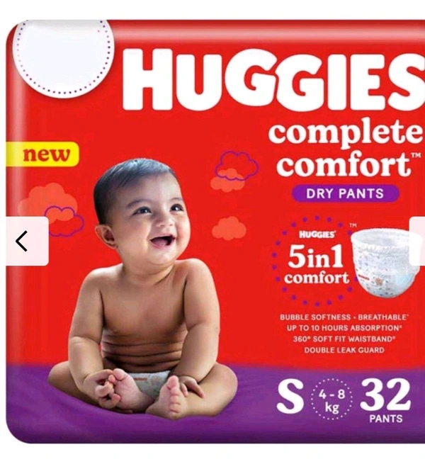 Huggies Complete Comfort Dry Diaper Pants Small (32pc)
