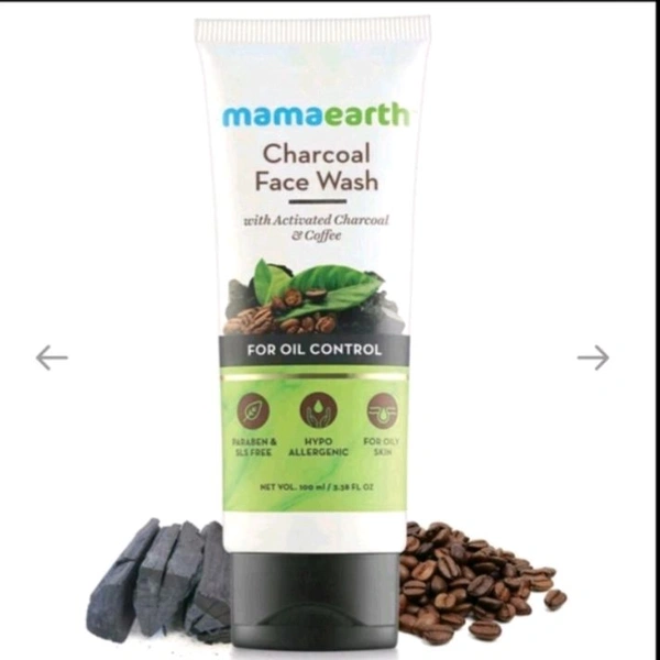 Mamaearth Charcoal Face Wash For Oil Control With Activated Charcoal & Coffee (100ml)