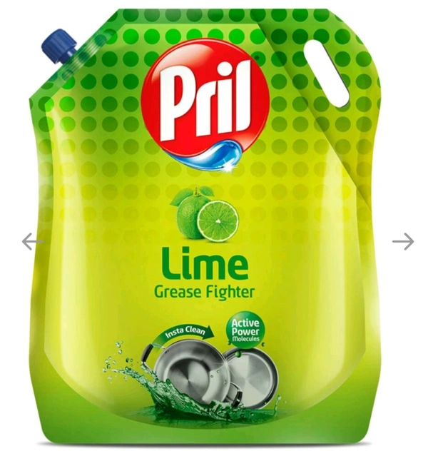 Pril Lime Grease Fighter Dishwash Liquid Pouch 105ML