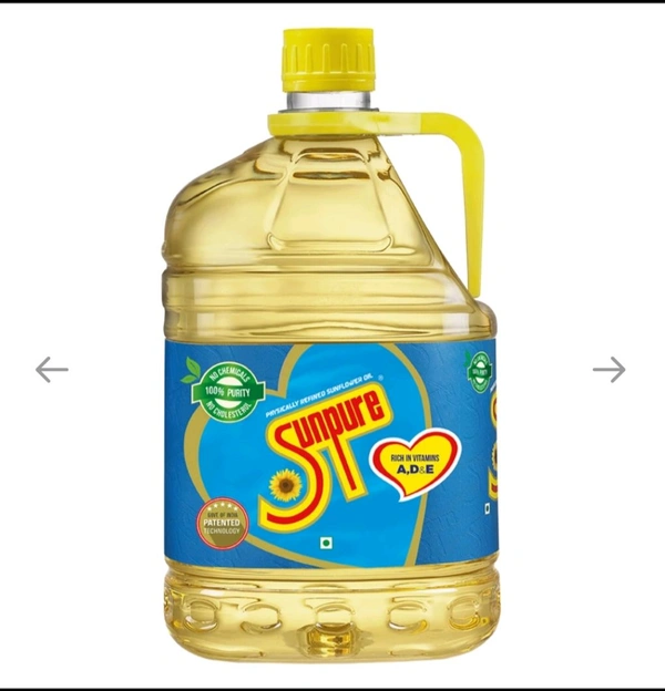 Sunpure Refined Sunflower Oil Plastic Bottle (5L)