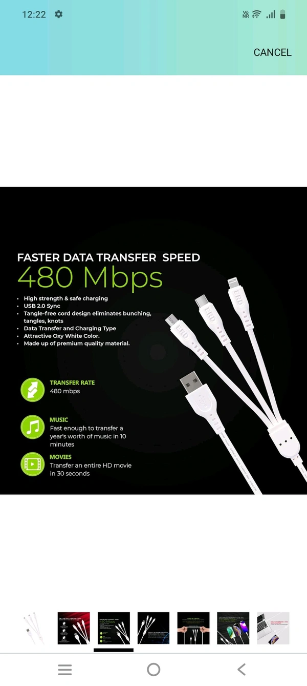 ERD 3 In 1USB Cable