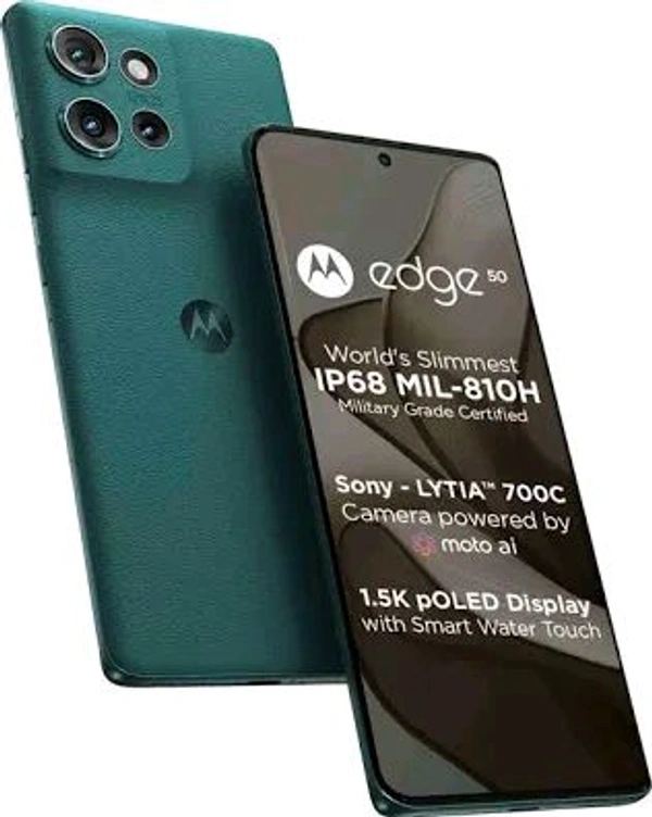 Motorola Edge 60 5G (8GB RAM + 256GB Storage) | 50MP + 13MP + 10MP | 32MP Front Camera | 5000 mAh Battery | Snapdragon 7 Gen 1 Accelerated Edition Processor (Jungle Green)
