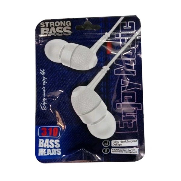 Strong Bass Earphone  - White