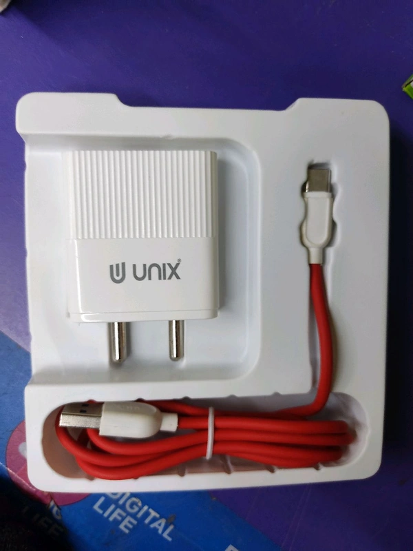 Unix Charging Lives Type C/UX-111/30W/Fast Charger All In One/Power 3.0 Quick Charger  - White