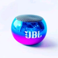 Mini JBL Boost 4 Bluetooth Speaker 4D Mini Electroplating Round Steel Speaker - Multicolor Random Colour - Pack of 1