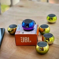 Mini JBL Boost 4 Bluetooth Speaker 4D Mini Electroplating Round Steel Speaker - Multicolor Random Colour - Pack of 1