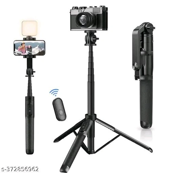 DEEP TRADERS***Selfie stick with light Wireless Bluetooth Foldable (R1S) Extendable, Portable