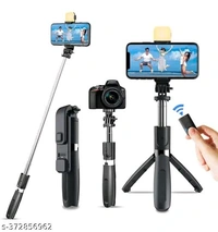DEEP TRADERS***Selfie stick with light Wireless Bluetooth Foldable (R1S) Extendable, Portable
