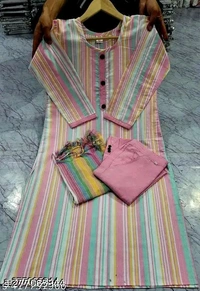Ethnic kurti with pant and dupatta set