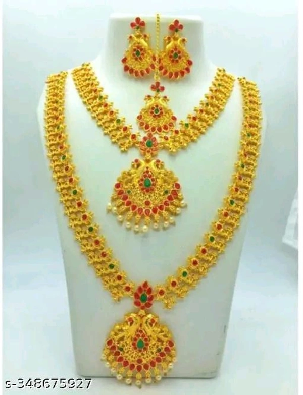Complete Your Look: South Combo Necklace Set with Kamarband