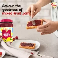 9' Am 9am Mixed Fruit Jam 1Kg, Pure, Natural & Organic Ingredients Sweet, Tasty & Healthy 1 kg - 1 kg, Red