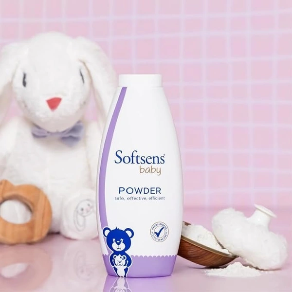 Softsens Baby Powder |Enriched with Patchouli, Clove leaf & Olive|Paraben free (200g - 200g, White