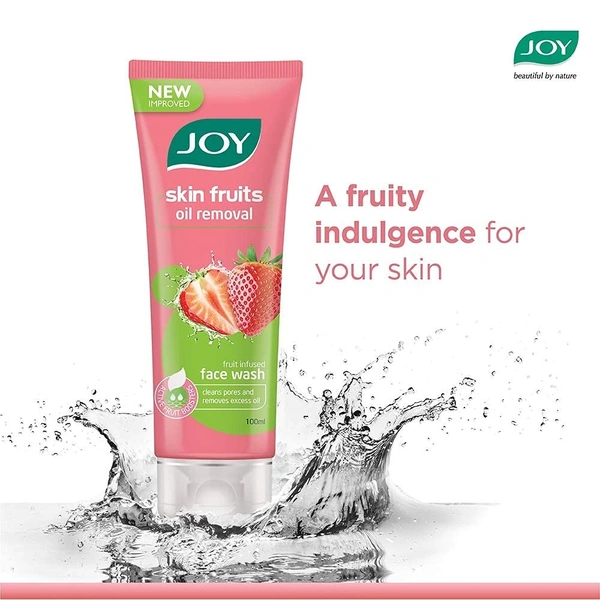 Joy Face wash Joy Skin Fruits Oil Removal Fruit Infused Face Wash, 150ml, Cleans Pores, Removes Excess Oil - 150 g, Red