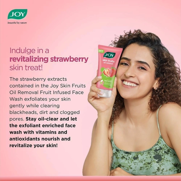 Joy Face wash Joy Skin Fruits Oil Removal Fruit Infused Face Wash, 150ml, Cleans Pores, Removes Excess Oil - 150 g, Red