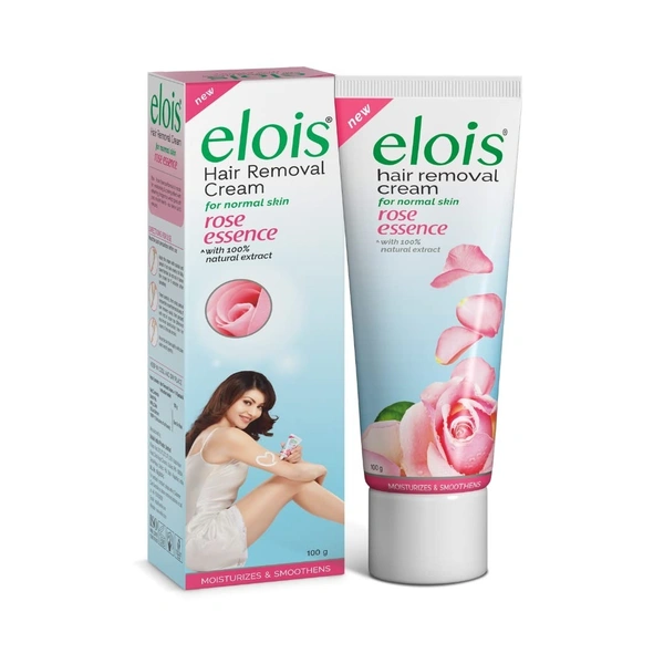 Elois Hair Removal Cream for Women With Rose Extract, Normal Skin(100g) Suitable for Legs, Underarms, Bikini Line 2x Longer Lasting Smoothness than Razors - 100g, pink