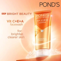 POND'S Bright Beauty Vit C+E+A Gel Face Wash 100g  - 100 g, Orange