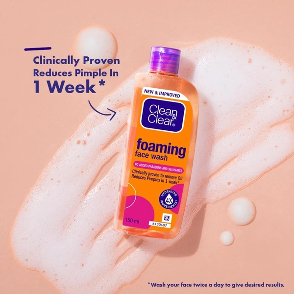Clean & Clear Foaming Facewash for Oily Skin, Brown, 240ml - 240Ml
