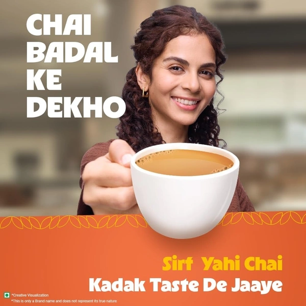 CTC Organic Wagh Bakri Strong Leaf Tea Pack, 1Kg, Assam - 1 kg, Red