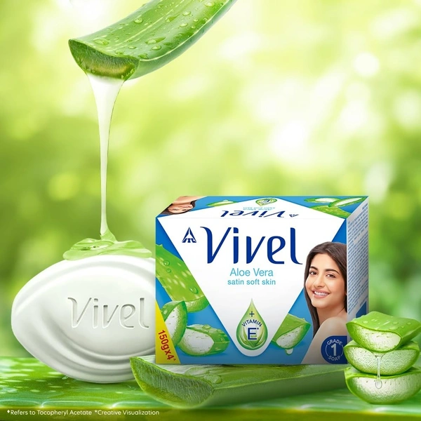 Vivel Soap Vivel Aloe Vera Soap, 100g (Buy 4 Get 1 Free - Any Variant) - White