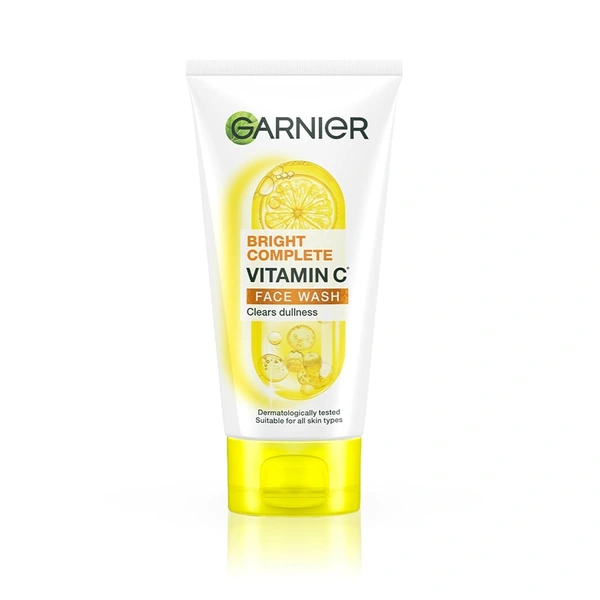 Garnier   Garnier Skin Naturals Bright Complete Vitamin C Face Wash - Vitamin C Face Wash For Brighter and Glowing Skin - Daily Cleanser Suitable For all Skin Types, 150g - 150g, Green