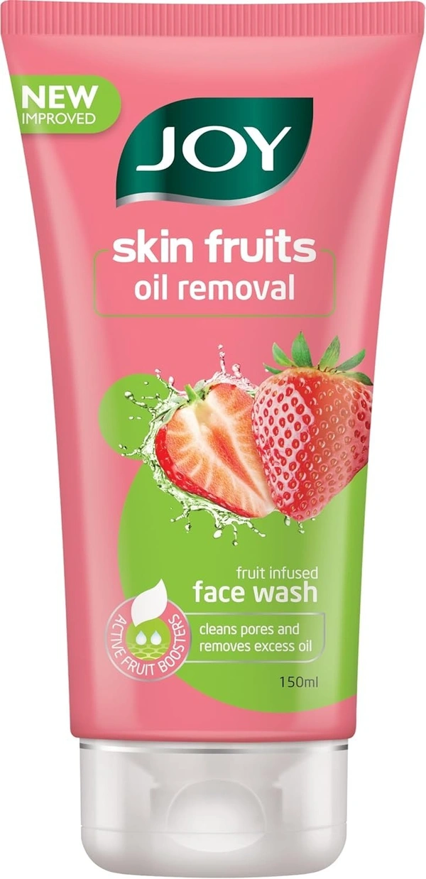 Joy Face wash Joy Skin Fruits Oil Removal Fruit Infused Face Wash, 150ml, Cleans Pores, Removes Excess Oil - 150 g, Red
