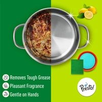 JMC  Dishwash Tub Bar 500 g with Free Scrub Pad |  Tough on Grease, Gentle on Hands - 500, Green