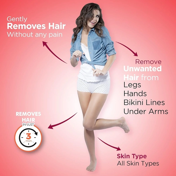 Cipla Health Ikin Skin Brightening Hair Remover Cream For All Skin - Bikini Hair Removal Cream For Women & Girls - 60g, Strawberry