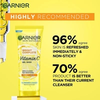 Garnier   Garnier Skin Naturals Bright Complete Vitamin C Face Wash - Vitamin C Face Wash For Brighter and Glowing Skin - Daily Cleanser Suitable For all Skin Types, 150g - 150g, Green