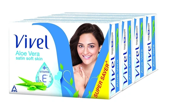Vivel Soap Vivel Aloe Vera Soap, 100g (Buy 4 Get 1 Free - Any Variant) - White