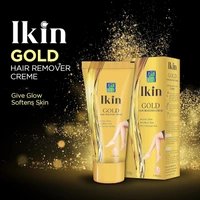 Cipla Health Ikin Gold Hair Remover Cream For Normal Skin - Bikini Hair Removal Cream For Women & Girls - 30g, Gold