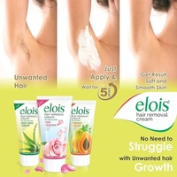 Elois Hair Removal Cream for Women With Aleo Vera Extract, Sensitive Skin(100g) 2x Longer Lasting Smoothness than Razors - 100g, Green
