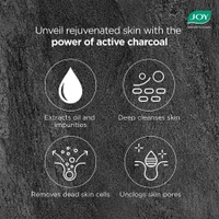Joy Face wash Joy Charcoal Face Wash for Oil Control & Dirt Removal (150ml) | Fights Pollution, Blackheads, Acne & Pimples | Activated Charcoal Face Wash For Oily Skin For Men & Women - 150 g, Black
