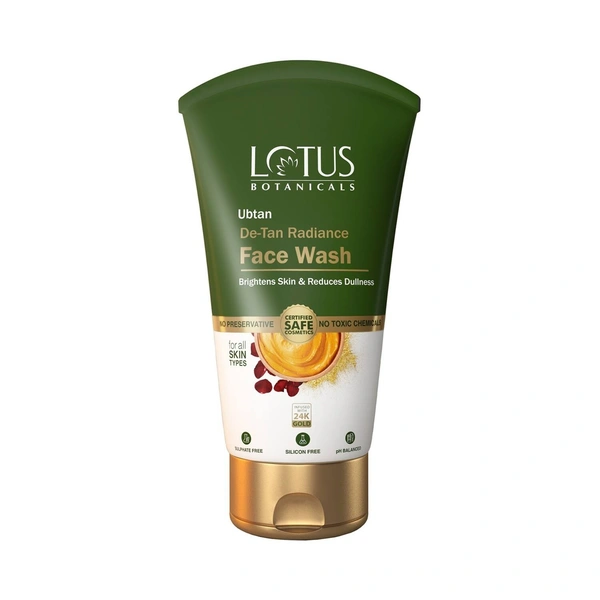 Lotus Botanicals Ubtan De-Tan Radiance Face Wash 100ml  - 100 g, Green