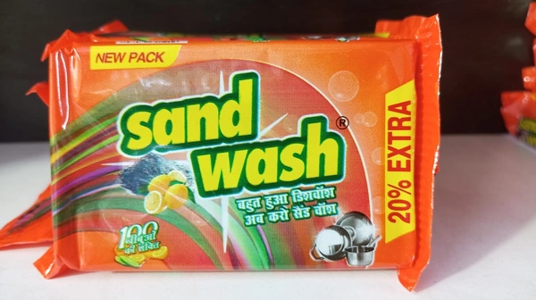 DHO DHALA Sand wash Dishwash Bar 80g ( 20 ke 5pc  ) - 80g Each Bar, Green