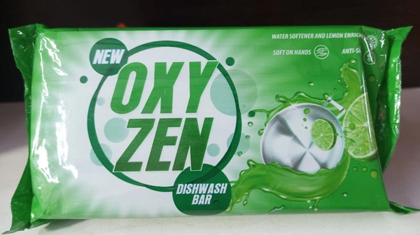 OXYZEN Anti Smell Dishwash Bar 200G - 200g Each Bar, Green