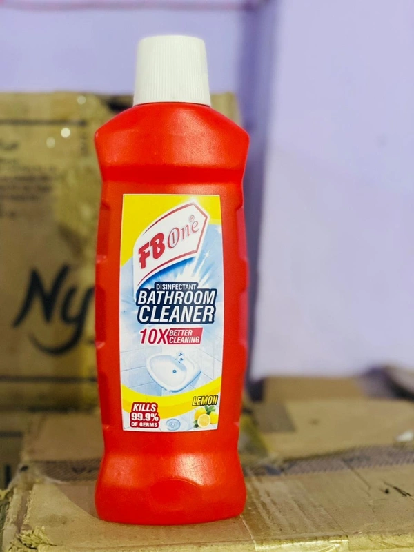 Fb One Bathroom Cleaner Liquid, Floral - 500 ml | New Thicker Bathroom Floor Cleaner | Red Harpic Bottl - 500 ml, Red