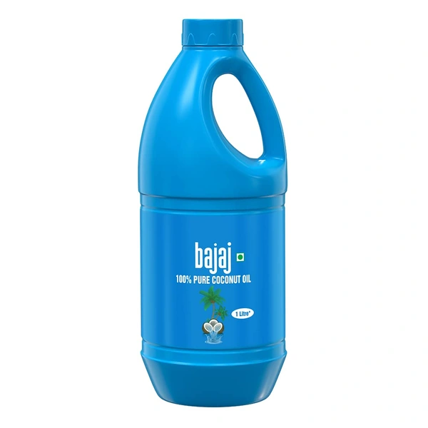 Bajaj 100% Pure Coconut Oil 1 litre - 1 litre, White