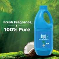 Bajaj 100% Pure Coconut Oil 1 litre - 1 litre, White