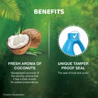 Bajaj 100% Pure Coconut Oil 1 litre - 1 litre, White