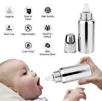 BONNE Bonne Stainless Steel Baby Feeding Milk Bottle, Milk Feeding, Water Feeding (Pack of 1, 240 ml.) - 300 ml, White