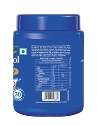Bajaj Dabur Anmol Gold 100% Pure Coconut Oil - 600ml | Natural | Nariyal Tel | Sourced from Handpicked Sundried Coconuts | Multipurpose Oil - 600 ml, White