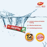 Colgate Dabur Red Gel Ayurvedic Toothpaste - 300g (150g x 2, Pack of 2) | Reduction in Bad Breath, Plaque & Gingivitis | Freshness with Protection | For Healthy Gums & Effective Dental Care - 300 g, Red