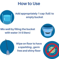 FB One Disinfectant Surface & Floor Cleaner Liquid | Suitable for All Floor Cleaner Mops - Easy Use Pack- 1 Litre - 1 L, White