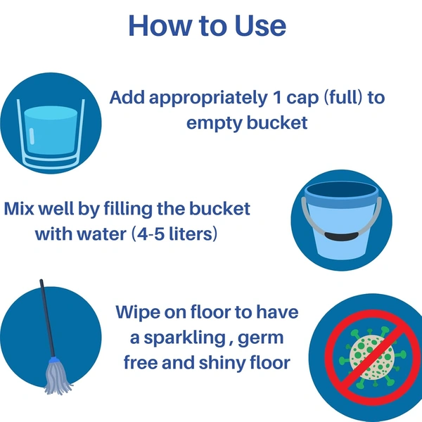FB One Disinfectant Surface & Floor Cleaner Liquid | Suitable for All Floor Cleaner Mops - Easy Use Pack- 1 Litre - 1 L, White