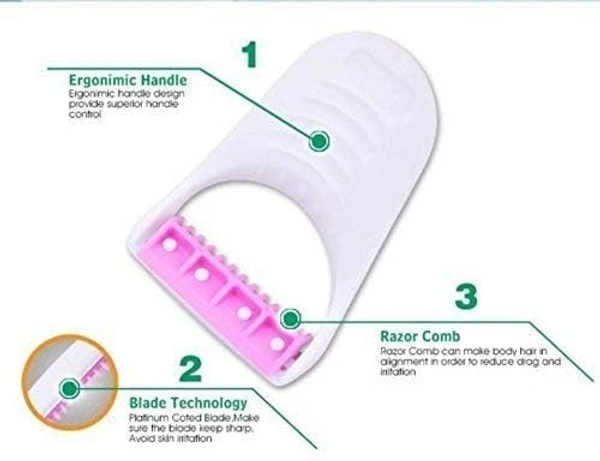 Aroma Disposable Blades Body and Private Parts hair Shaving Razor for Women | Hair Removal Disposable blades (6 Blades) Stainless Steel Blade, Platinum Coated, Single Edged - 6 pc, Crimson
